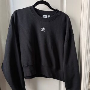Adidas Women's Classic Black Crew Neck Sweater